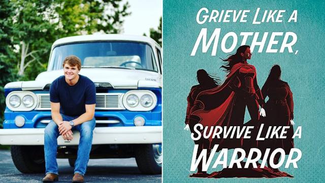 Carter Davis (left) and the cover of "Grieve Like a Mother" (right)