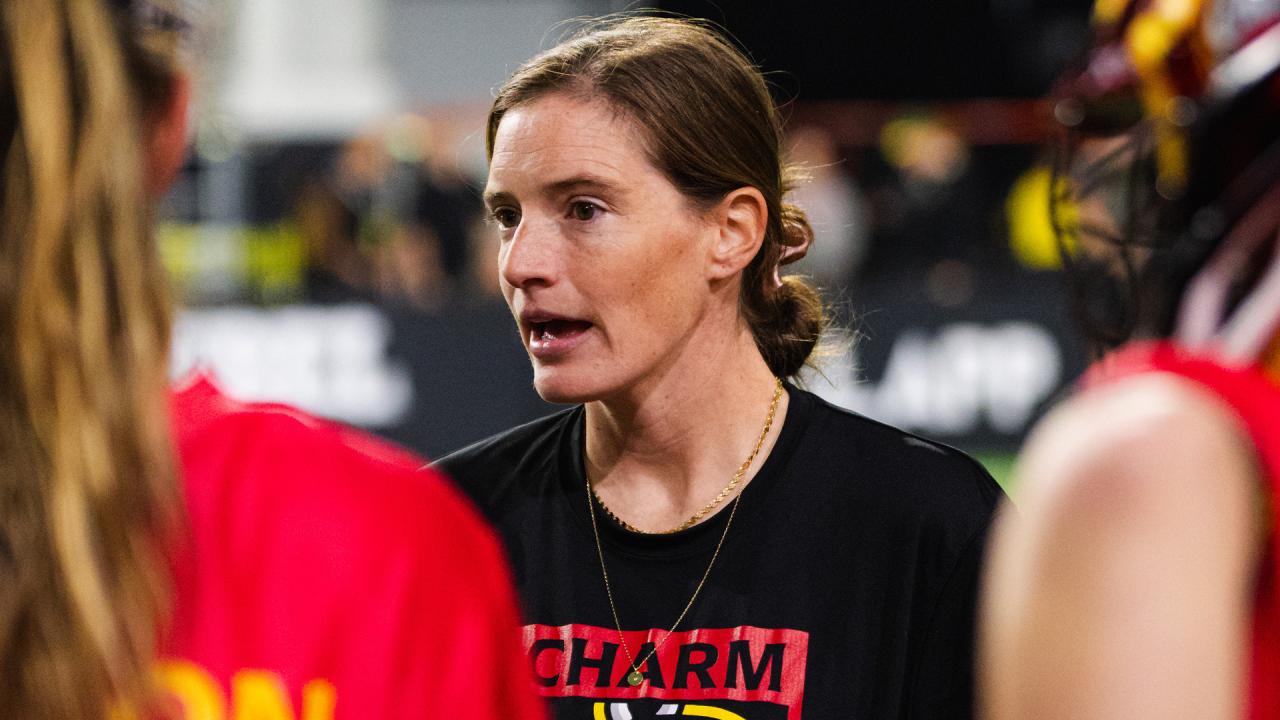 Charm coach Emily Parros