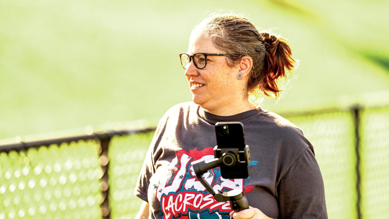 Katie 'Foss' Facciola at USA Lacrosse's inaugural Atlas Cup