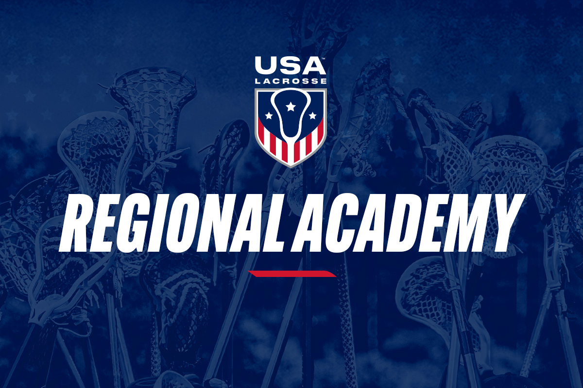 Graphic with USA Lacrosse logo and regional academy headline