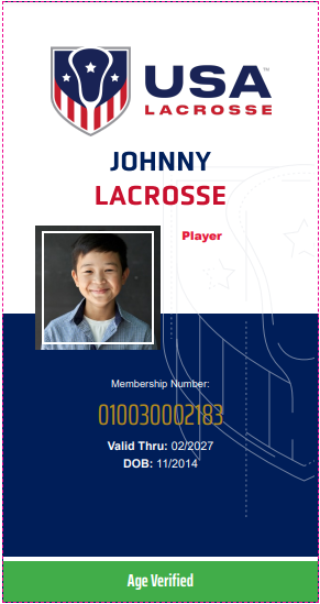 sample usa lacrosse member card