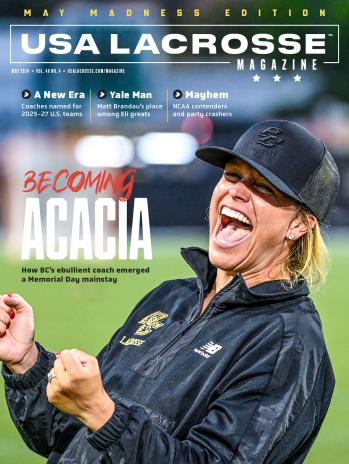 Acacia Walker-Weinstein on cover of May issue of USA Lacrosse Magazine